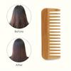 A Bamboo and Wood Hair Comb for Both Men and Women, Featuring A Wide-Toothed Design for Curling Hair and Grooming Beards