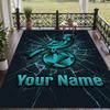 Custom Text Printed Rug Norwich City Non Slip Floor Carpet For Home Room Decor