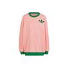 Moletom Trefoil Originals Gola Redonda Estampa de Logo Pulôver Manga Longa Moletom Feminino Rosa IB2039