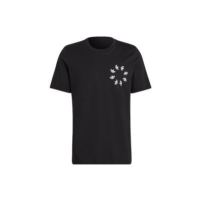 Originals Clover Series Logo Print Sports Crew Neck Short Sleeve T-Shirt Men Tops Black HC4487