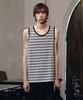 Lollingseutyudio Cotton Stripe Sleeveless Gray/Navy
