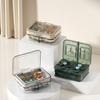 Moisture-proof Double-Layer Pill Box Sealed Pill Organizer Practical Pill Splitter  Office