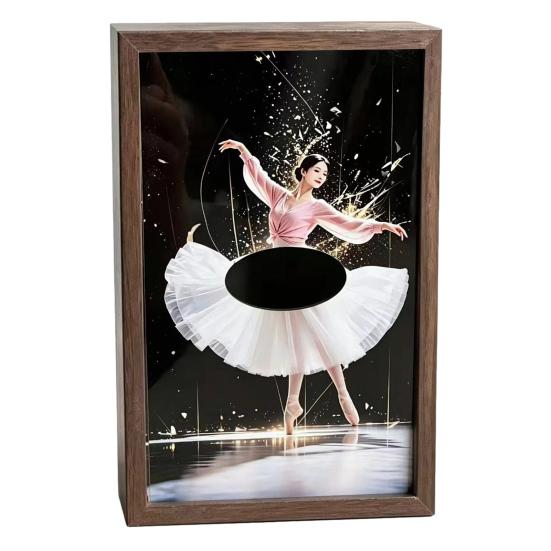 Scatola Portatovaglioli in Legno di Noce, con Disegno Artistico di Gonna da Ballerina di Balletto, Portasciugamani di Carta Multiuso per Arredamento Casa Ingresso Tavolo da Pranzo