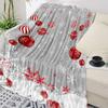 Christmas Golden Snowflake Texture Throw Blanket Christmas Blanket Soft Plush Warm Sofa Throw Blanket Holiday Gifts