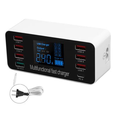 60W USB C Charger GaN Portable USB C PD Fast Charging Station Hub Laptop Charging Adapter for Home Office EU Plug
