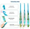 Set of 9 Colored Anodized Aluminum Crochet Hooks with Creative Resin Handles and Exquisite Flower Design