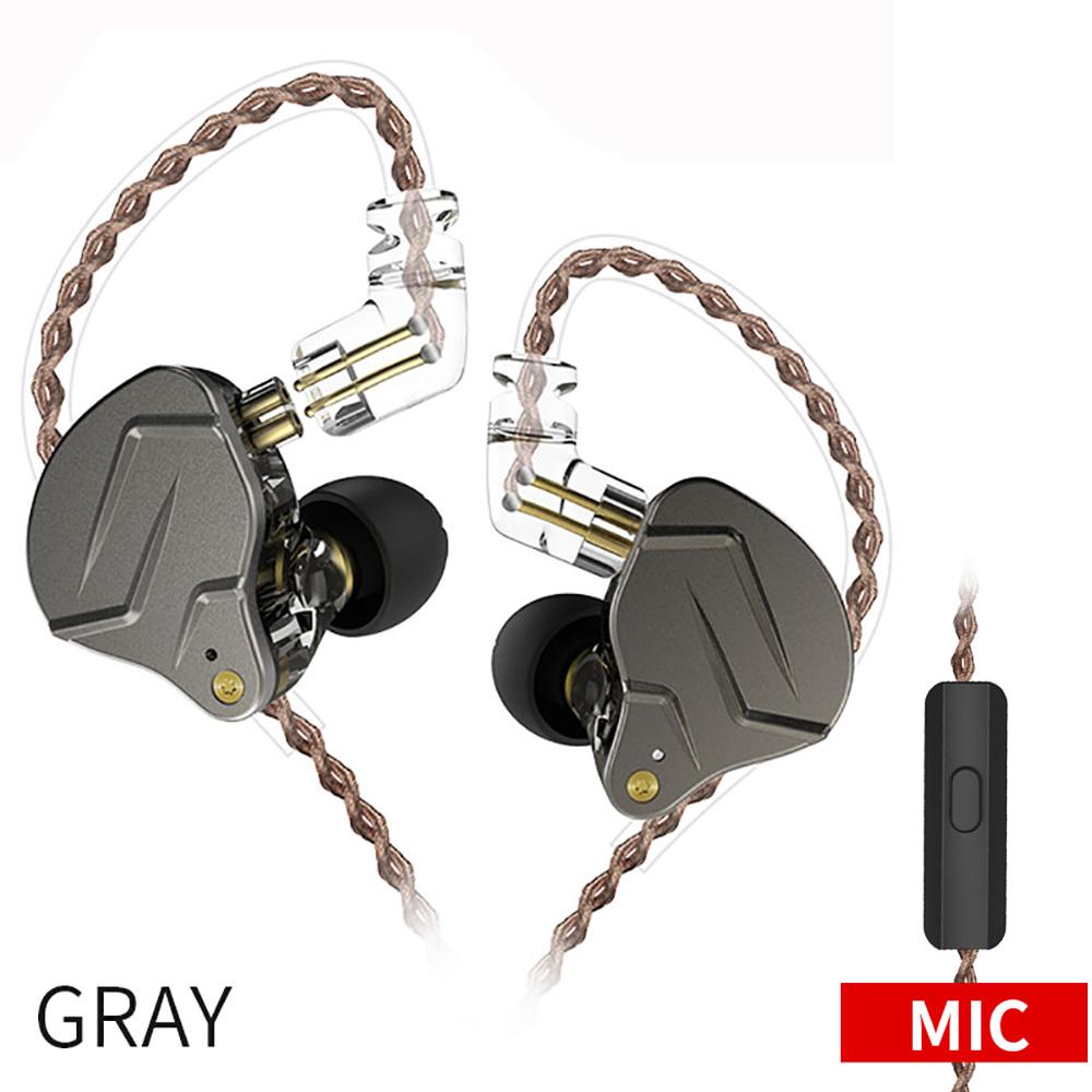 KZ ZSN Pro 3.5mm Wired Earphone With Microphone 1DD+1BA Hybrid Driver Technology In-Ear Hifi Headphones Metal Earbuds Noise Reduction Headset.