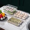 Stackable Dumpling Food Containers Clear Refrigerator Organizer with Lids Food Storage Box for Kitchen Fridge Non-stick