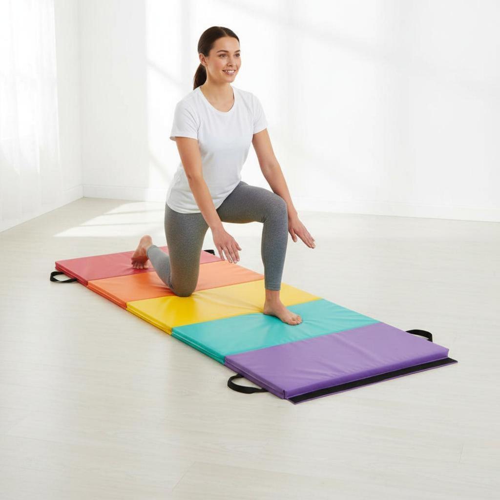 Folding Gymnastics Mat Non-Slip Fitness Gear Multi-Purpose for Beginners