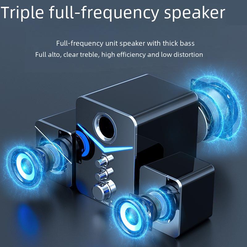 Saida Multimedia Bluetooth Wired Desktop Speaker with Subwoofer