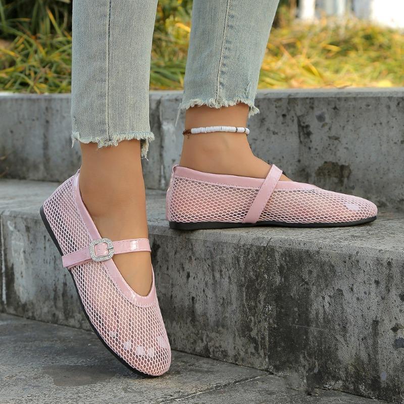 Summer Women Flats New Mesh Hollow Sandals New Fashion Designer Mary Jane Shoes Sexy Comfort Female Loafers Plus Size 43