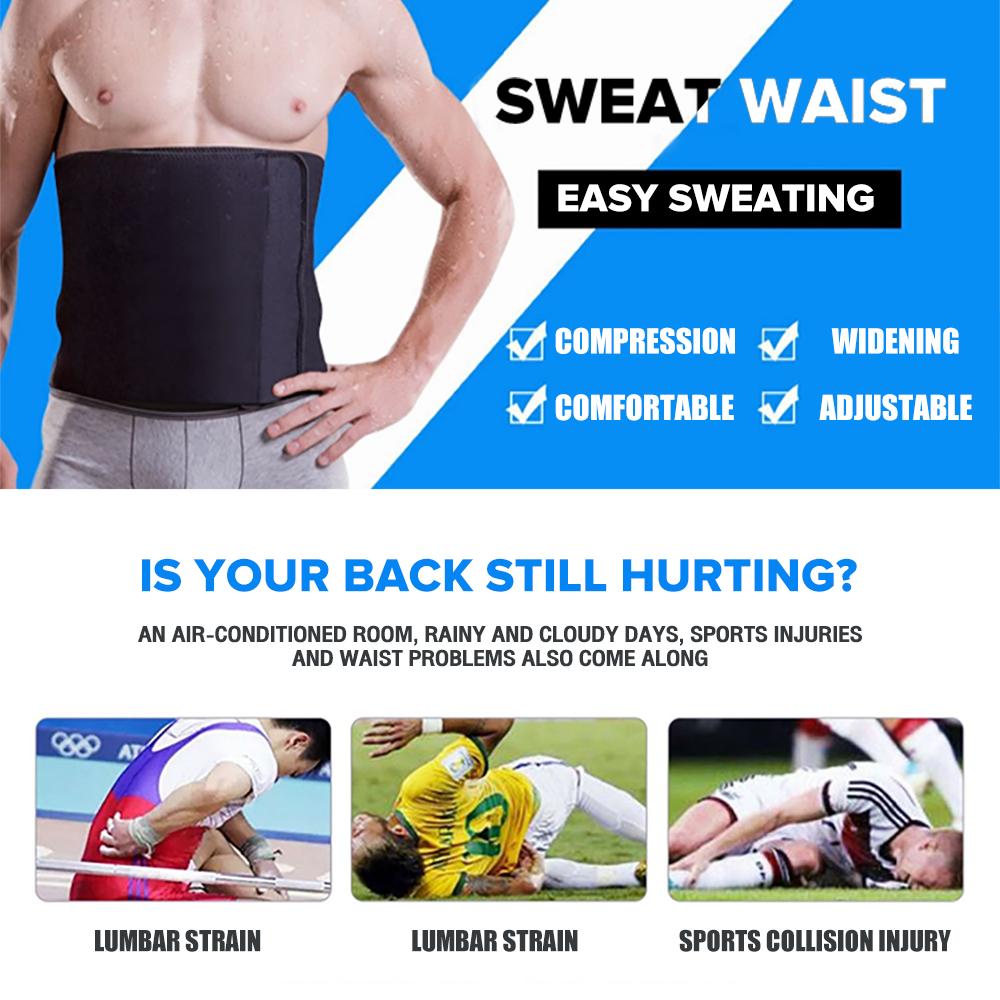 Schlankmachender Body Shaper Taillen-Fitnessgürtel Herren Bauchweggürtel Sauna Schweiß-Trimmergürtel Taillentrainer Bauch Taillentrainer Korsett