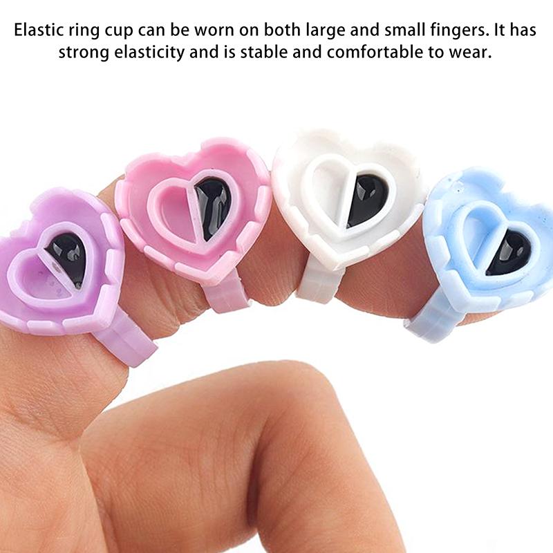 30Pcs/Box Disposable Eyelash Extension Glue Ring Cup Tattoo Pigment Holder Container Lash Tools