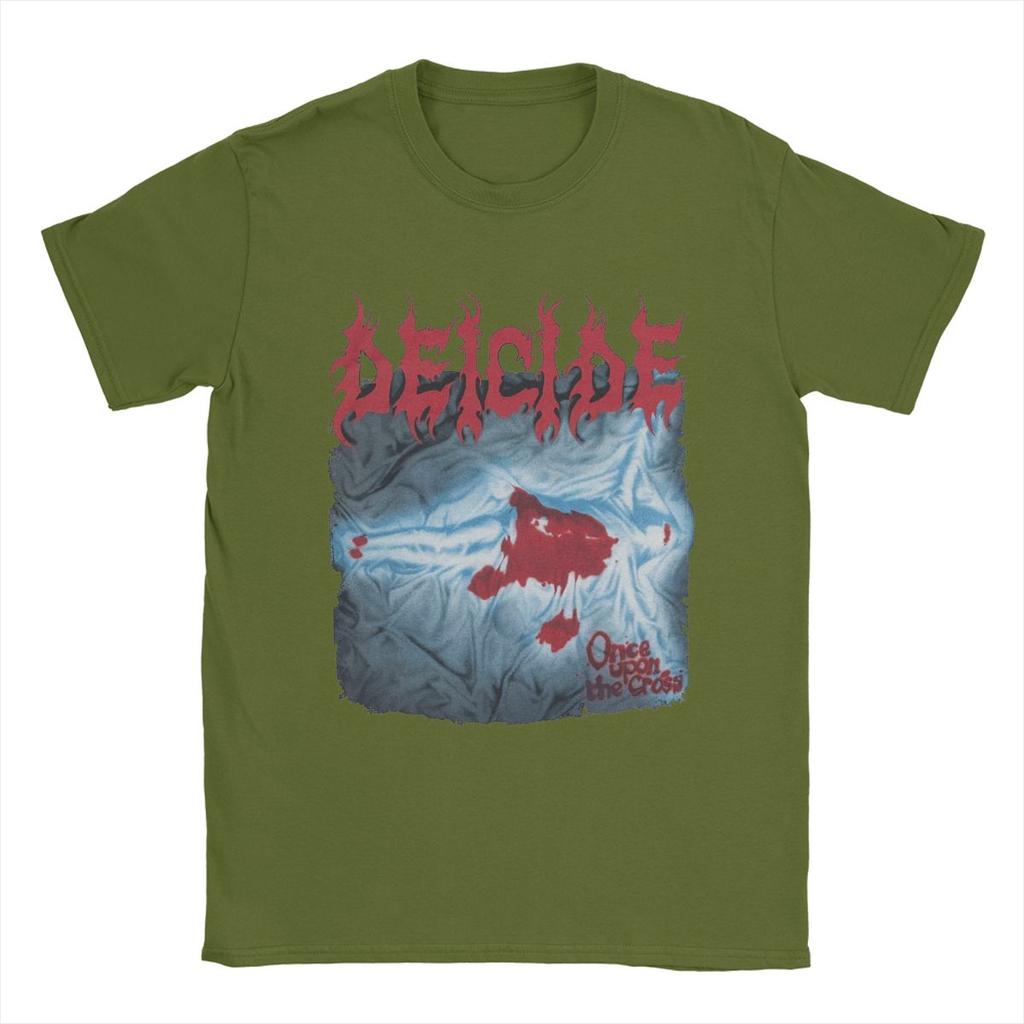 Funny Deicide T-Shirt Men Crew Neck Pure Cotton T Shirts Band Short Sleeve Tees Plus Size Clothing