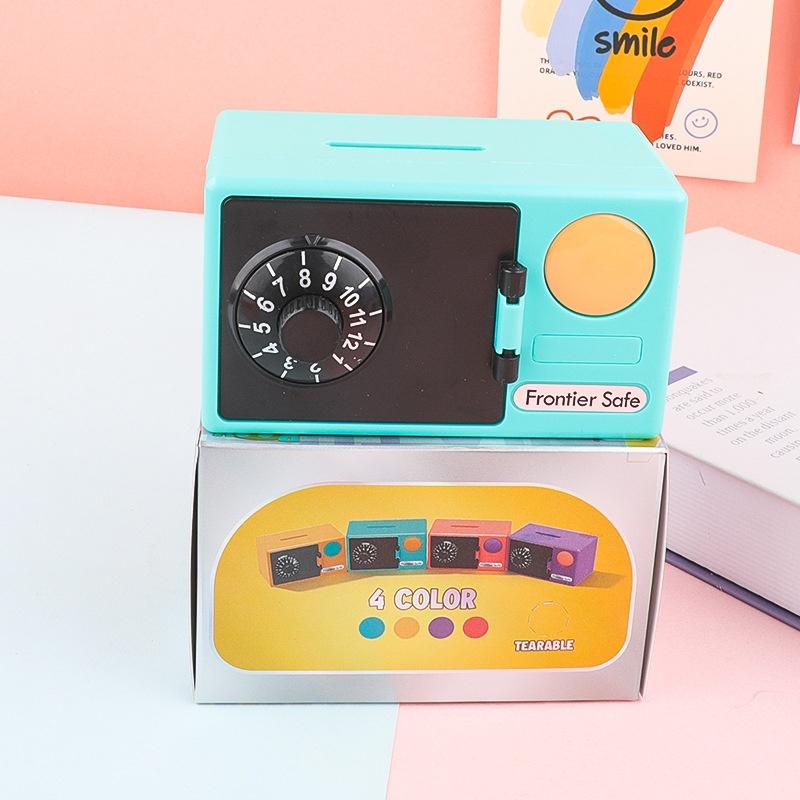 1 шт. Новогодний подарок Мини-банкомат Копилка для детей С цифровым замком и защитой паролем Копилка для монет и наличных Сейф