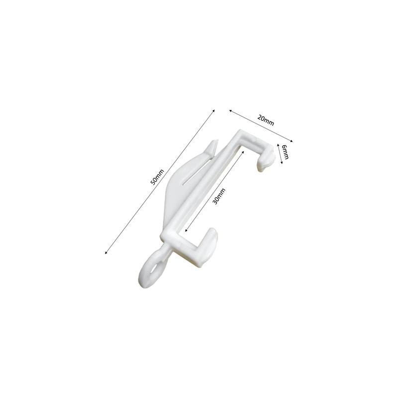 50/100Pcs Curtain Hooks Plastic Curtain Glider Hooks Set Curtain Track Hook Hanging Drapery Hooks for Door Window Shower Curtain