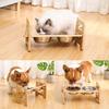 Pet Supplies Stainless Steel Double Bowl Folding Bowl Stand Cat Food Bowl Dog Food Bowls