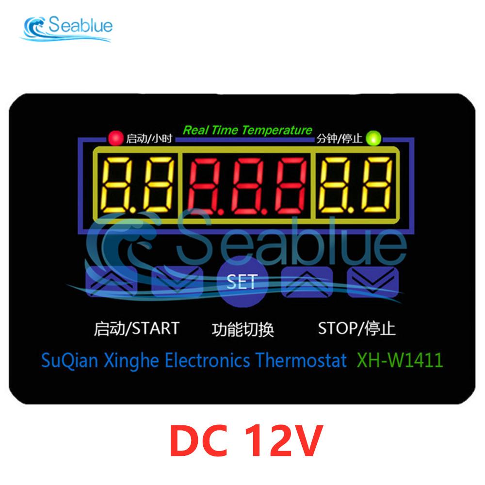 DC 12V AC 110V-220V XH-1411 W1411 LED Digital Temperature Controller Multi-function Thermostat Thermometer Control Switch