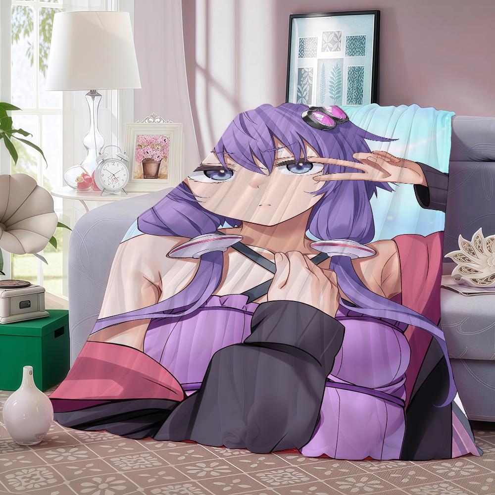 Anime Y Yuzuki Yukari Blanket For Sofa Office Bed Plane Travel Sleep Read Relax Camping Soft And Warm