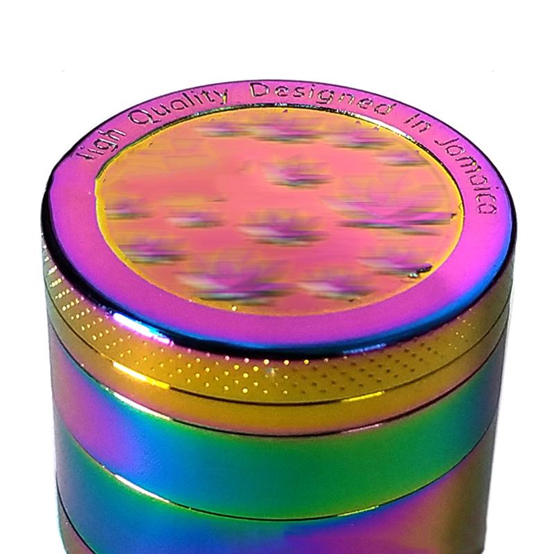 Leaf Pattern Grinder Colourful Zinc Alloy Manual Portable Abrader Crusher Grinding Tool Gift Dia