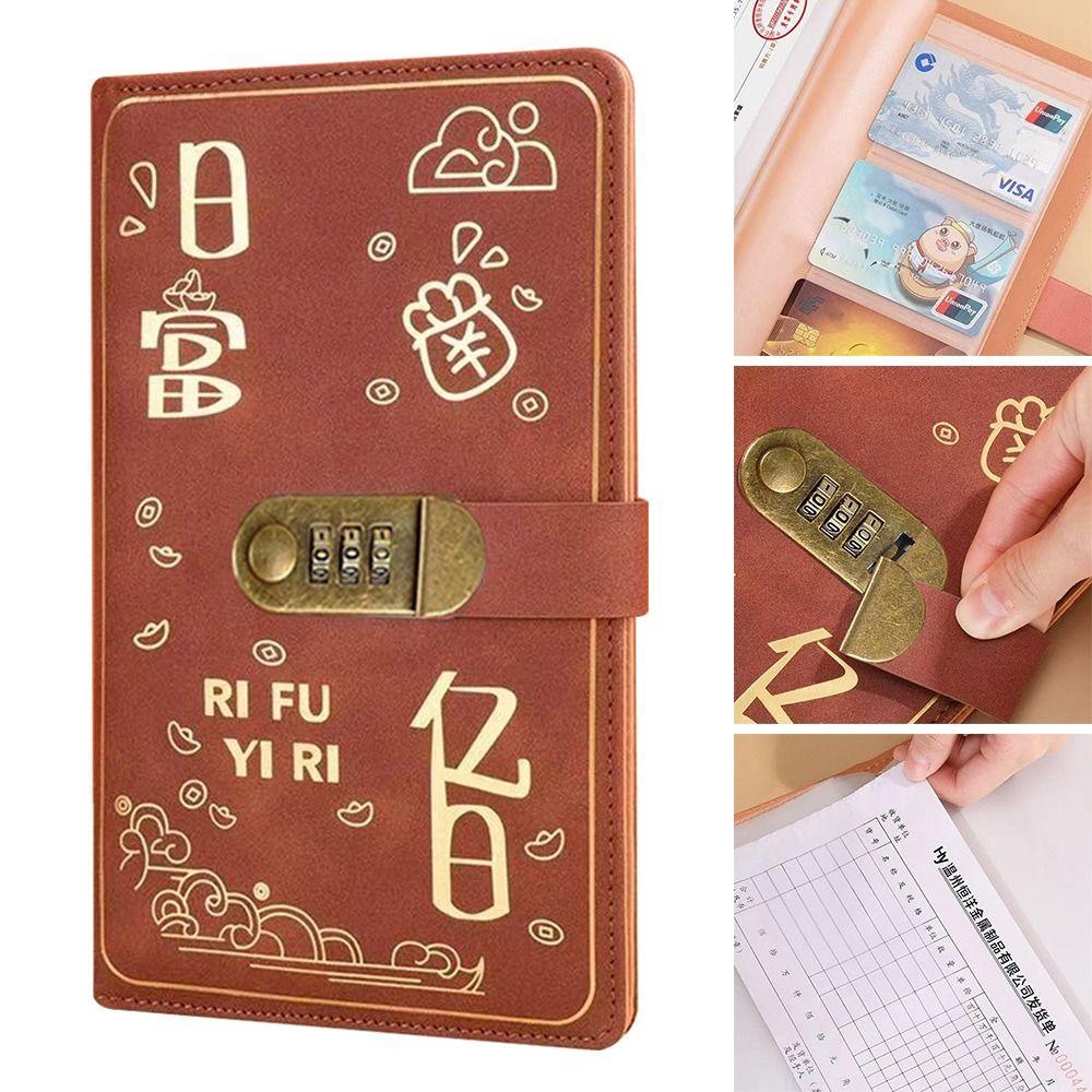 

Transparent Inner Page Bank Deposit Folder Waterproof Money Collection Book синій