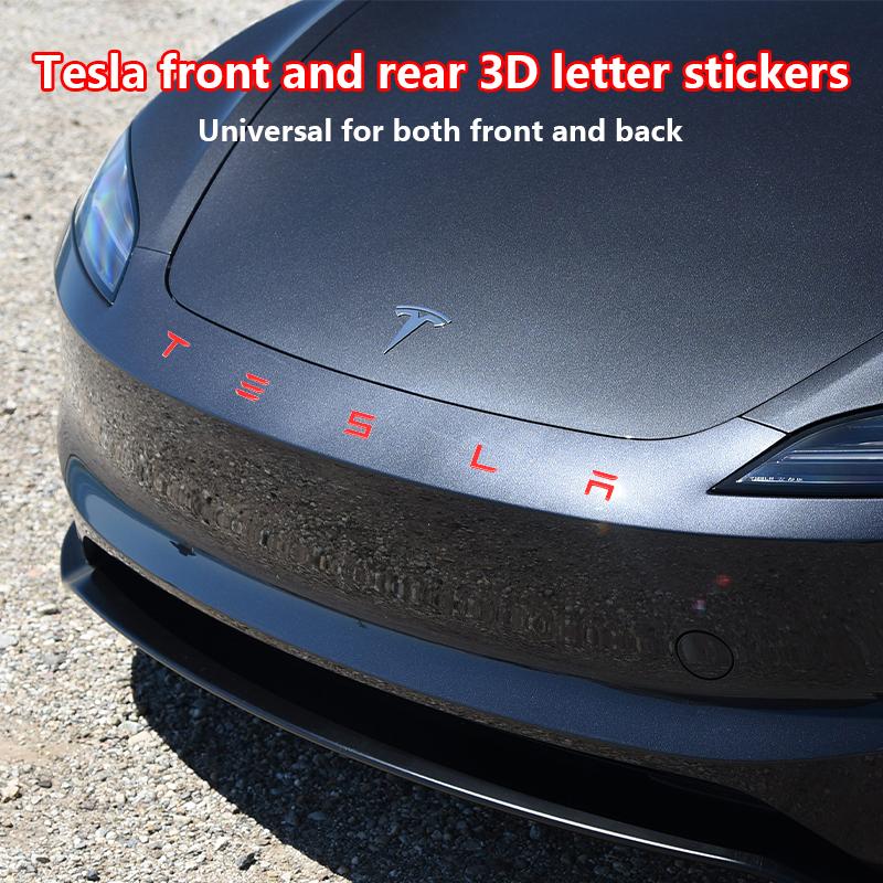 ANB1 For Tesla Car Trunk Badge Backend Labels MODEL/3/S/X Car Emblem Rear Letter Labels Electroplated Car Labels Modified Accessories