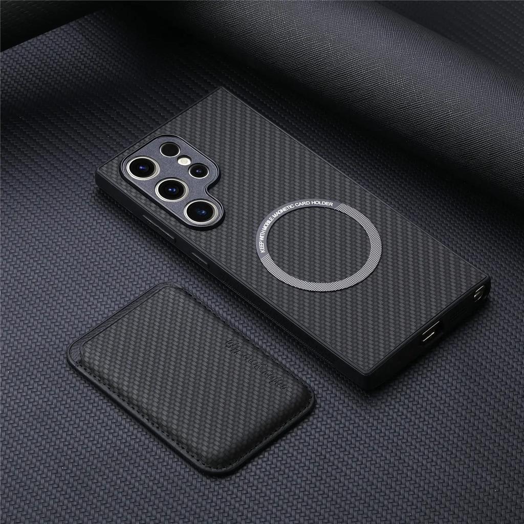 Magnetic with Card Holder Phone Case for Samsung Galaxy S25 S23 S21 FE S24 S22 Ultra Plus M53 M33 A25 A35 A15 A05 A055 Cover