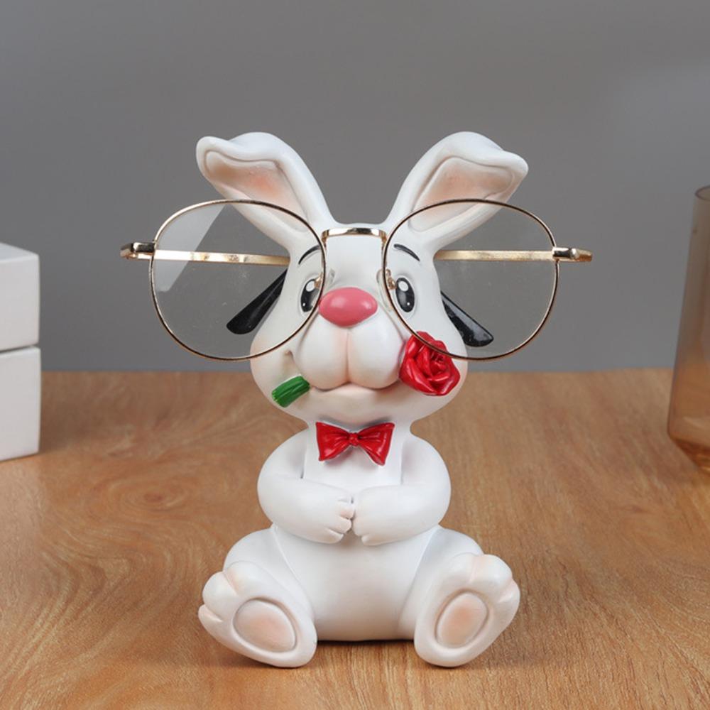 White Eyeglass Holder 16*10cm Sunglass Holder Creative Animal Decorative Holder Home Decoration