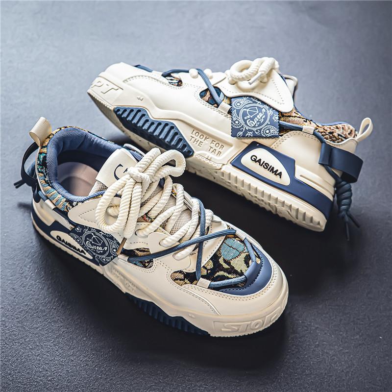 2025 new men's casual shoes, men's thick-soled sports canvas shoes, large-sized 48 vulcanized men's shoes