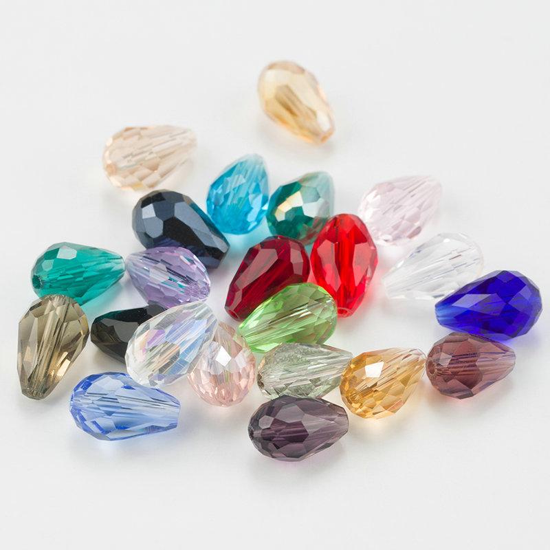 6X8MM Best Sell Crystal Tear Drop Shape Beads Glass Beads