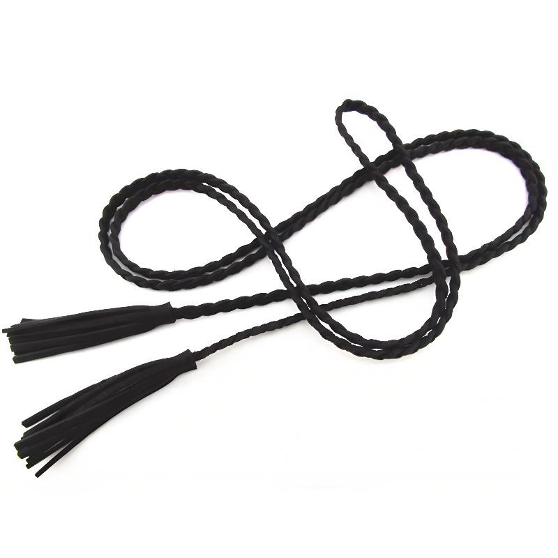 Curea de designer din piele cu ciucuri