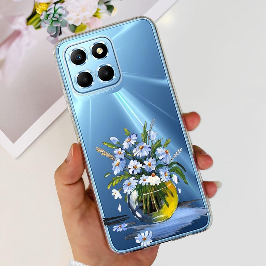 For Honor X6 5G Case VNE-LX1 VNE-LX2 VNE-LX3 Phone Cover Popular Flower Astronaut Soft Funda For Honor X8 TFY-LX1 HonorX8 Bumper