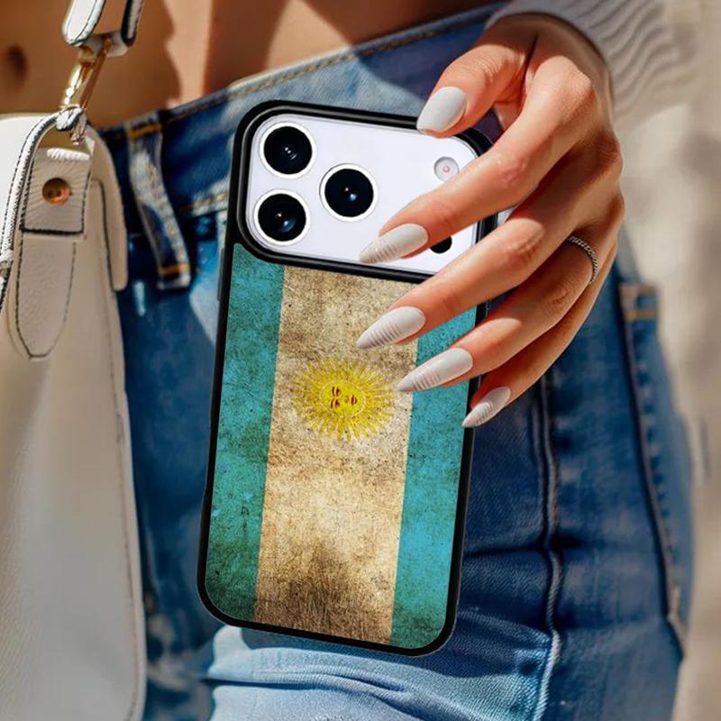 Argentinische Nationalflagge Handyhülle Für iPhone 17 Air 14 15 13 12 Max Hülle Für Apple 14 15 16 16e 11 Pro Max Plus Hülle