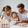 100PCS Durable Clear Egg Cartons 3 * 4 Grids 12 Count Egg Containers Medium Reusable Egg Holder Egg Trays Chicken Eggs