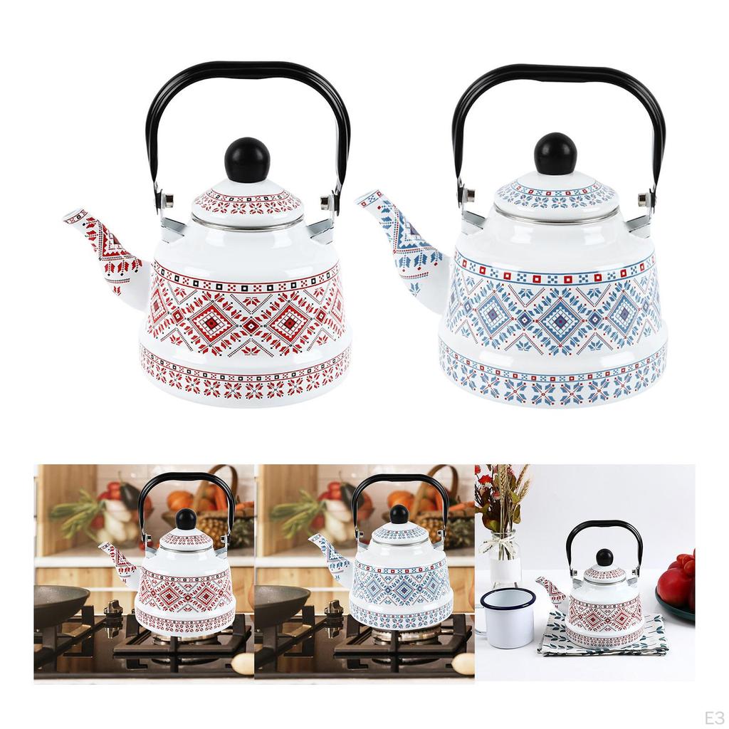 Enamel Tea Kettle Picnic Pot Teapot Water