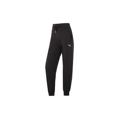 High-Waist Jogger Pants With Tr Logo Print Women Bottoms Black 676655-01