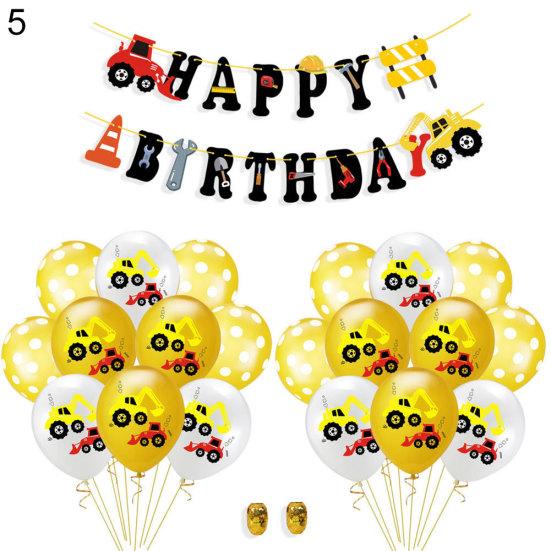 1Set Latex Kids Engineering Car Dot Balloon Boys Theme Birthday Party Gift Decor