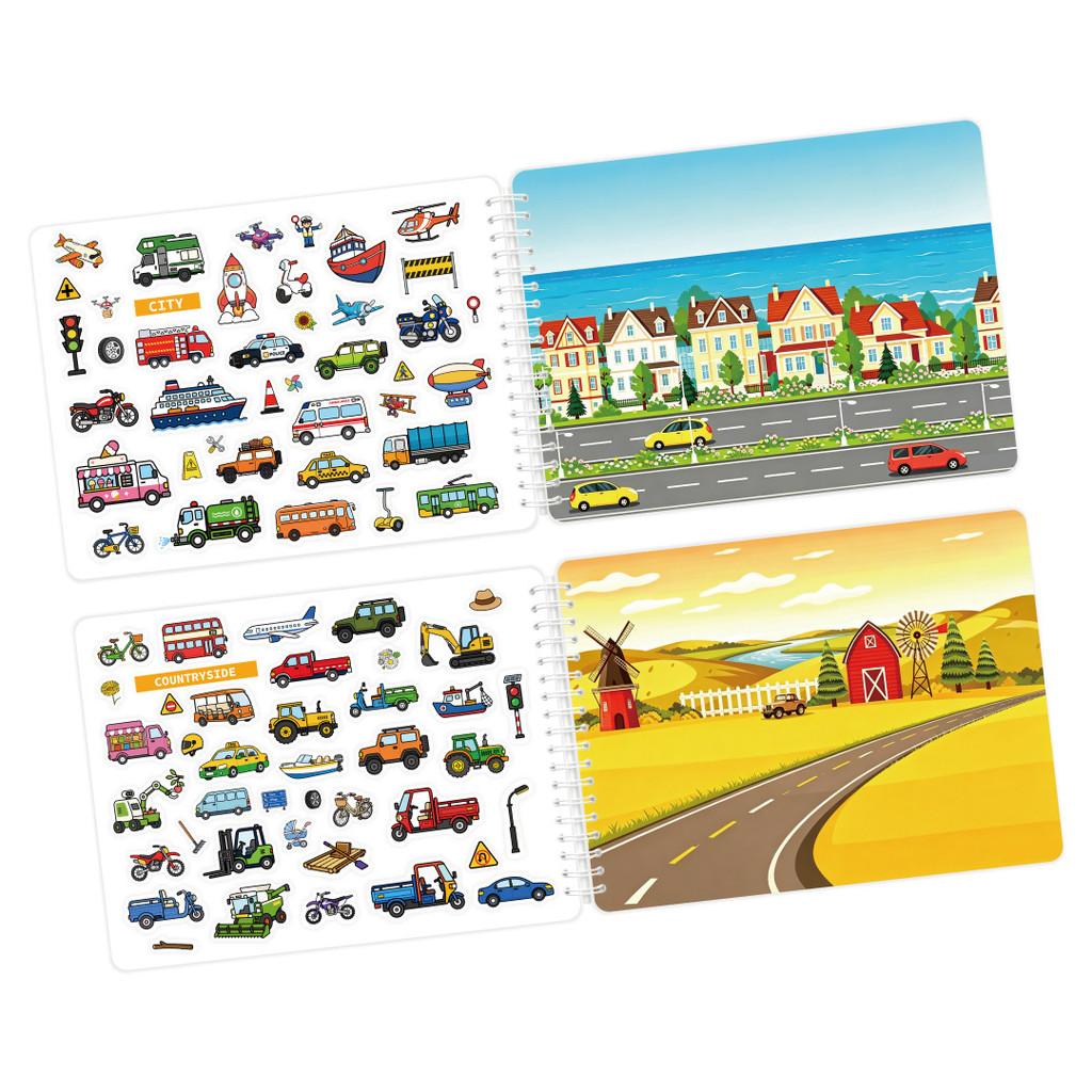 Childrens Traffic Sticker Book Coloring Activity Book With 600 Stickers For Ages 3 To 8