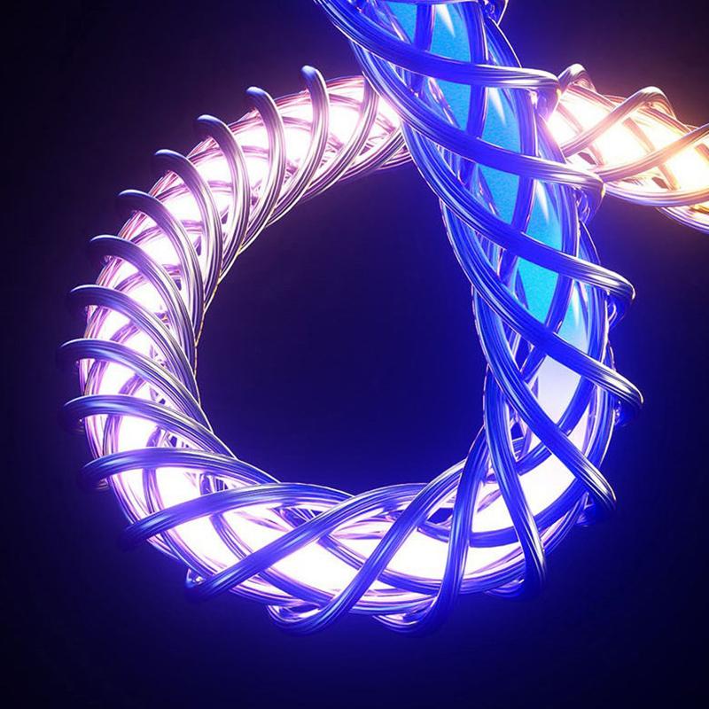 Glowing LED Light Cable 3 in 1 Fast Charging Cord Type C Micro USB For iphone Samsung Xiaomi Huawei Mobile Phone Charger Cable