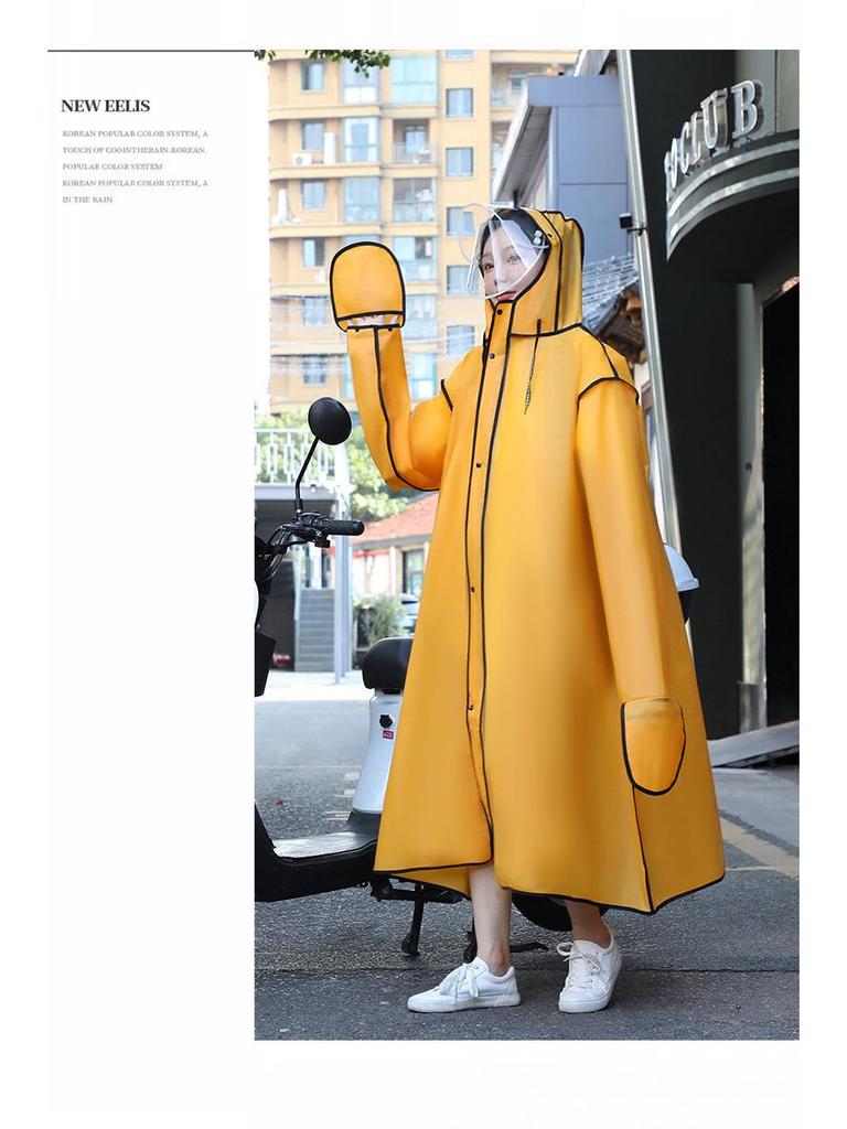 Full-Length Rainproof Poncho for Electric Car, Bicycle Riding - Unisex Adult