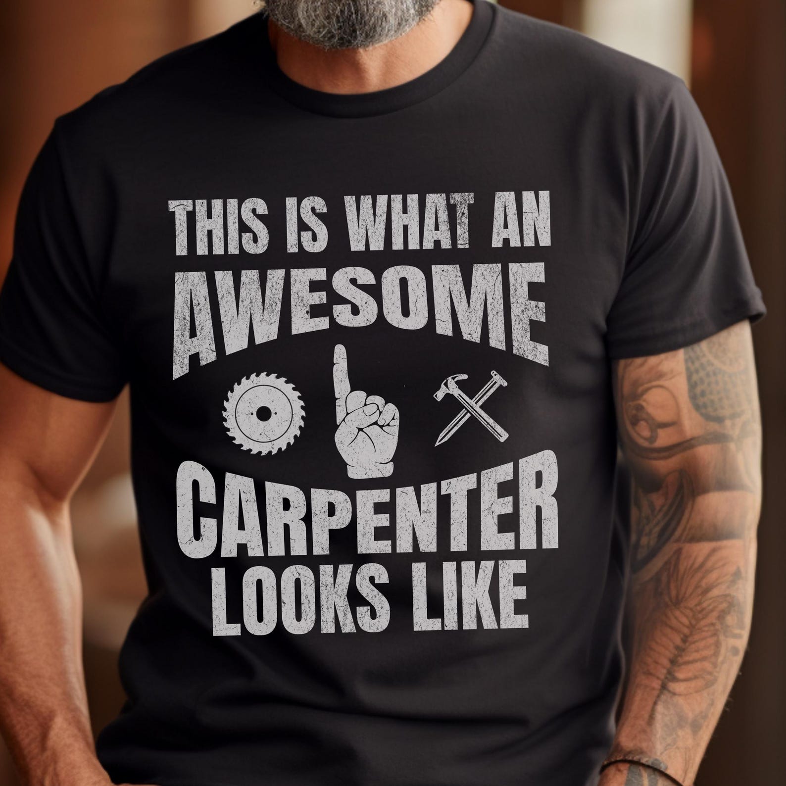 Vintage Carpenter T-Shirt | 100% Cotton Funny Tee for Dad Husband XL