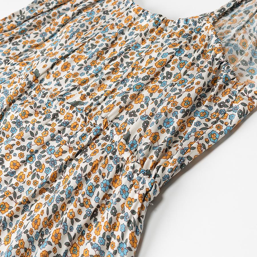 2025 Summer Floral Bohemian V-Neck Spaghetti Strap Swing Dress