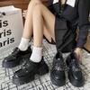 Small Leather Shoes Women's British Style 2025 New Autumn Versatile Lace-up Retro Casual Japanese Niche Platform Single Shoes