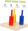 Milisten Color & Shape Sorting Toy Wooden Geometric Stacker Fine Motor Skills & Color Recognition Learning Toy for Toddlers 1+ Year
