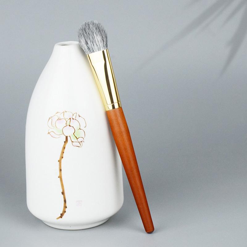 Naturalny Pędzel do Różu do Włosów Twarz Detale Cień Pędzle do Makijażu Włosie Kozie Róż Bronzer Pro Niezbędne Narzędzia Kosmetyczne