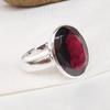 Red Garnet Gemstone Ring, Handmade Designer Ring, 925 Sterling Silver, Statement Ring, Birthstone Ring, Oval Ring