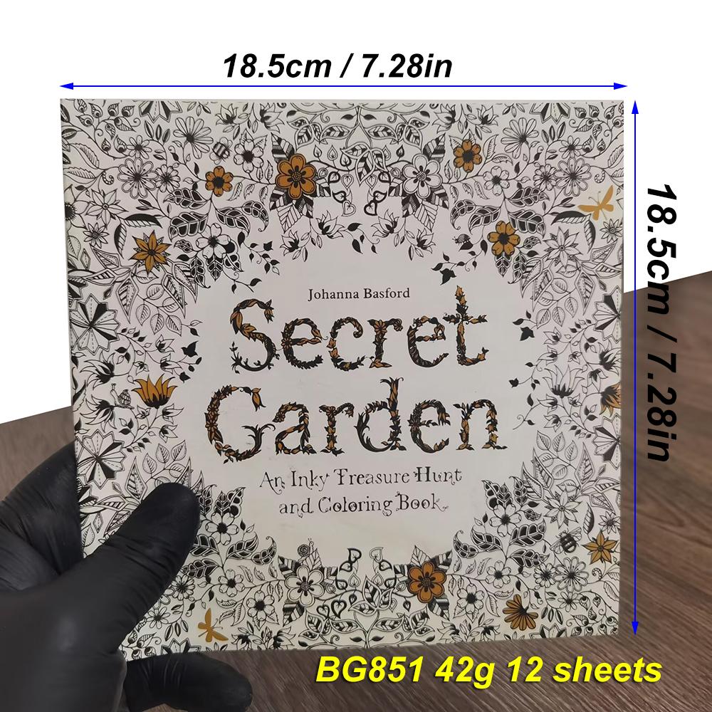 2 Stück Malbuch Lerngeschenke für Kinder 18,5x18,5cm, 12 Blatt, 24 Seiten Für den Geheimen Garten, Für Mandala