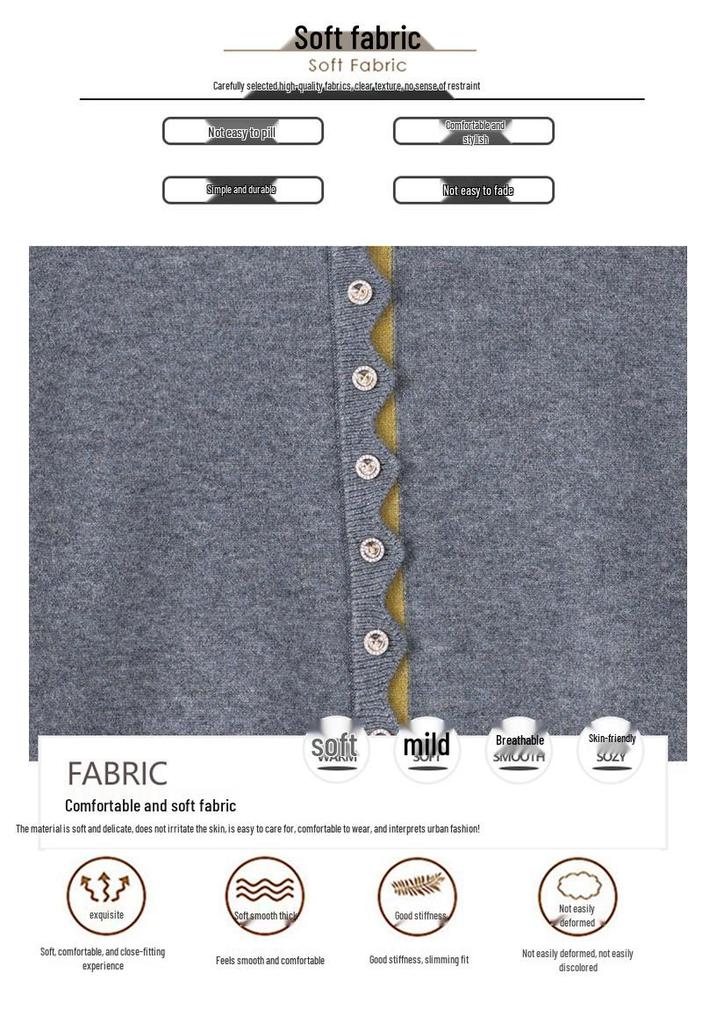 Stylish Round Neck Pullover Knit Top for Moms - Spring/Autumn 2026 Edition