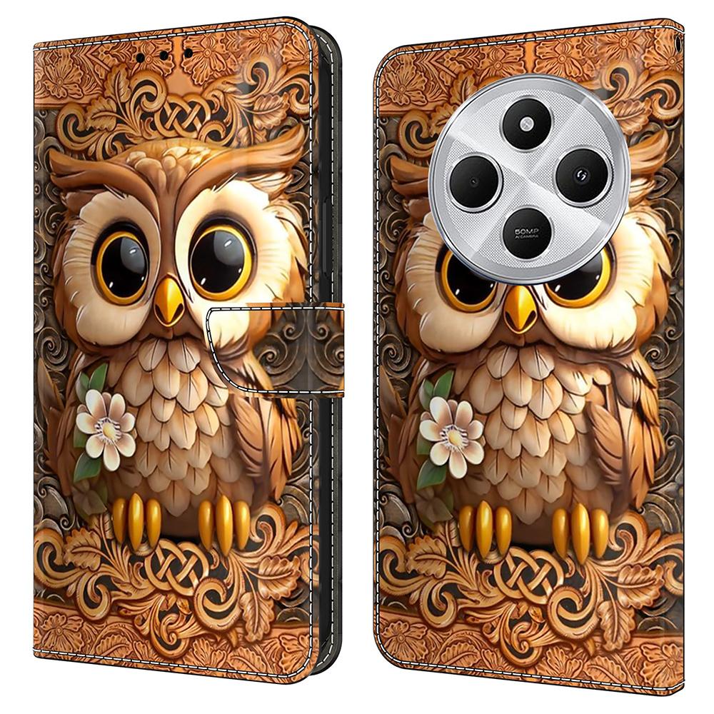 

TPU+PU Leather Flip Phone Case For Xiaomi Redmi 14C 4G/14R 5G/Poco C75 4G Pattern Printed Protective Cover I