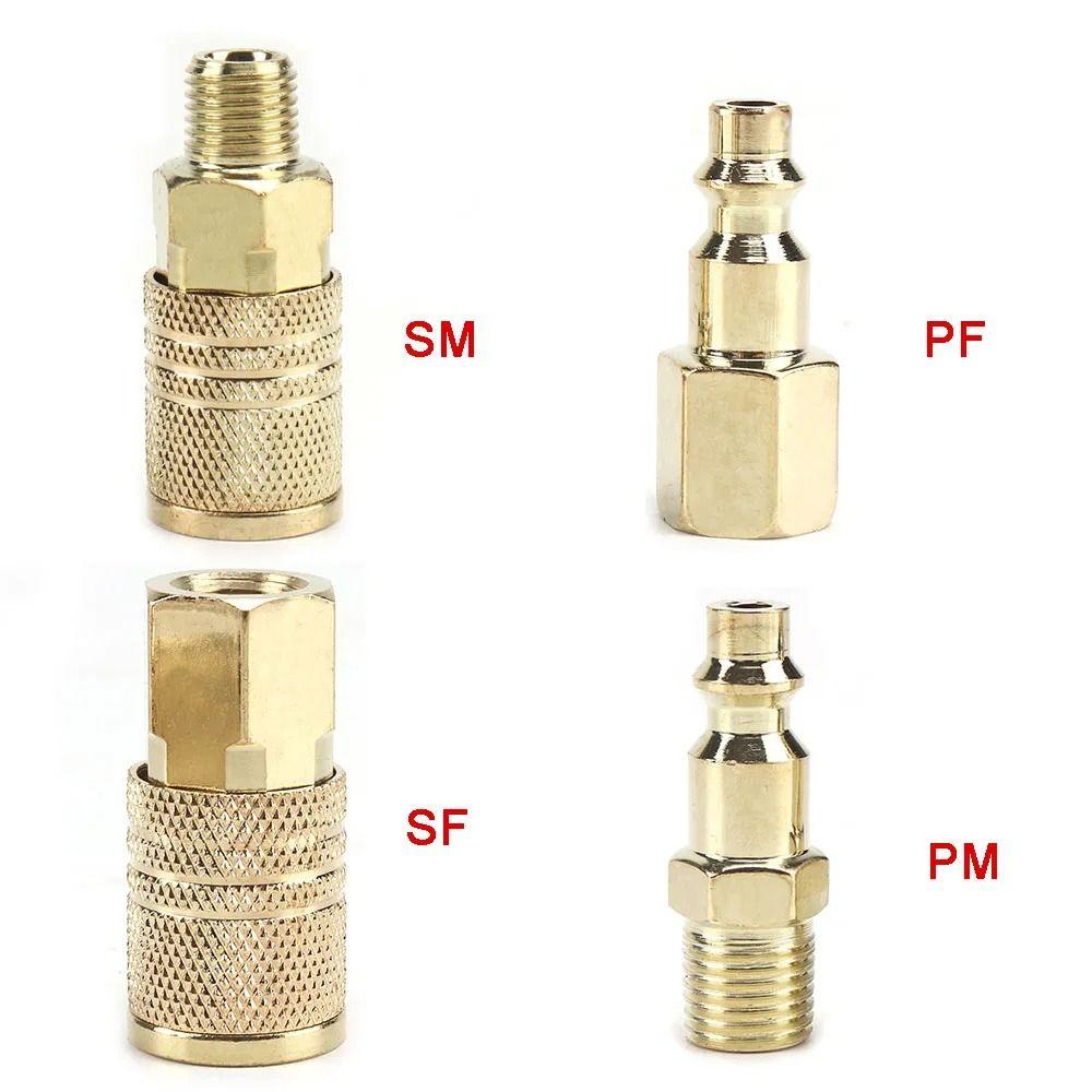 1Pcs Compressor Connector Tool Quick Coupler Tool Quick Release Air Line 1/4" NPT Coupling Adapter Hardening Steel Hose Fitting